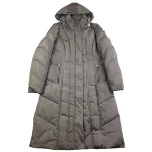 Calvin Klein Performance Chevron Coat Women S Gray Down Filled Puffer‎ Leopard